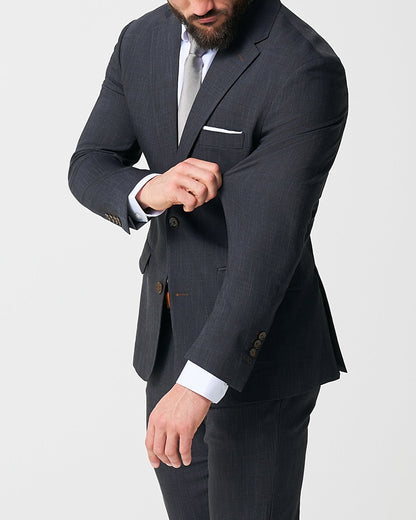 Athletic Fit Stretch Suit - Heathered Midnight Navy | State & Liberty Suits