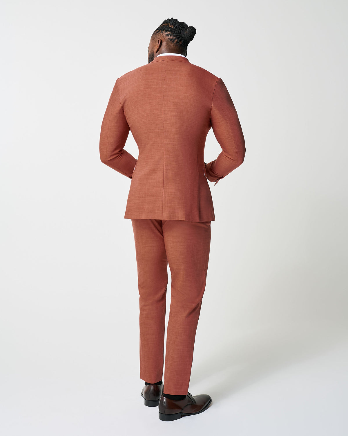 Athletic Fit Stretch Suit - Heathered Burnt Orange | State & Liberty Suits