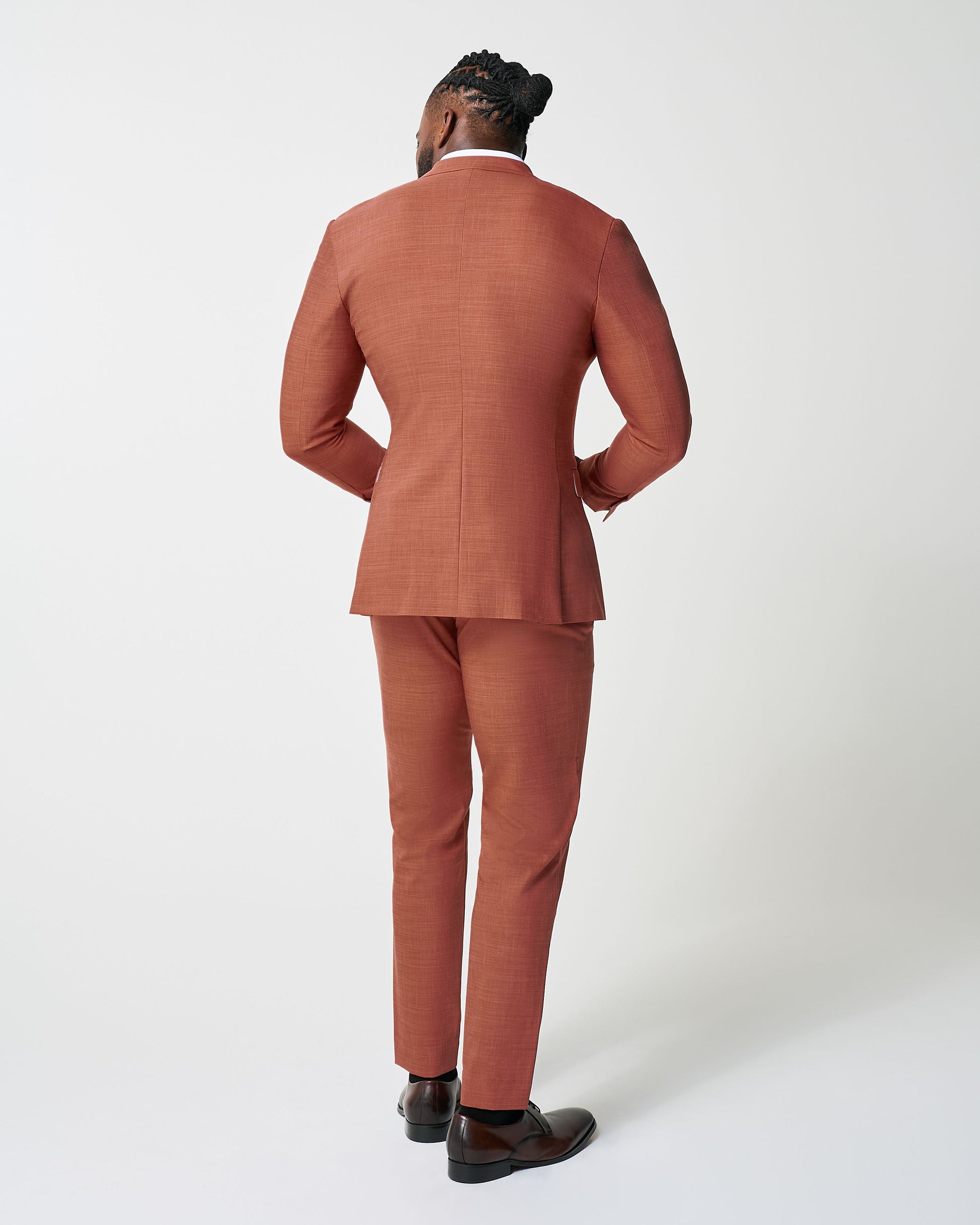 Athletic Fit Stretch Suit - Heathered Burnt Orange | State & Liberty Suits