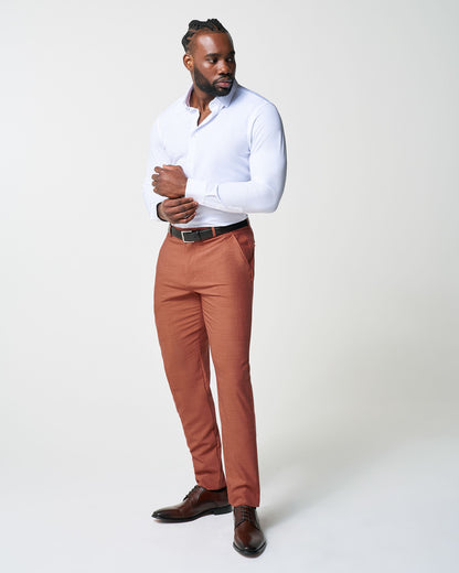 Athletic Fit Stretch Suit - Heathered Burnt Orange | State & Liberty Suits