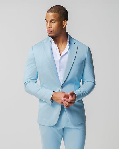Athletic Fit Stretch Suit - Solid Cool Blue | State & Liberty Suits