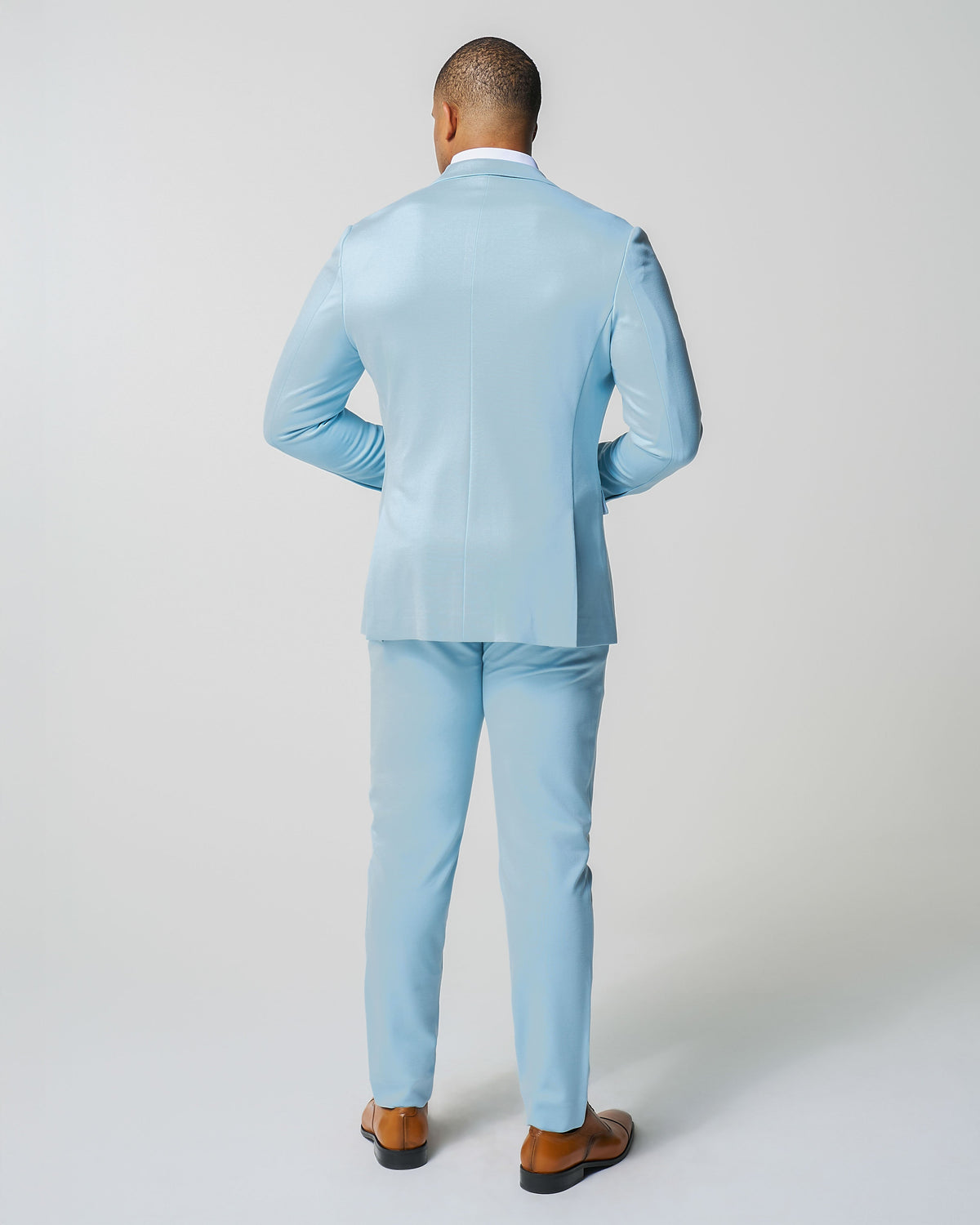 Athletic Fit Stretch Suit - Solid Cool Blue | State & Liberty Suits