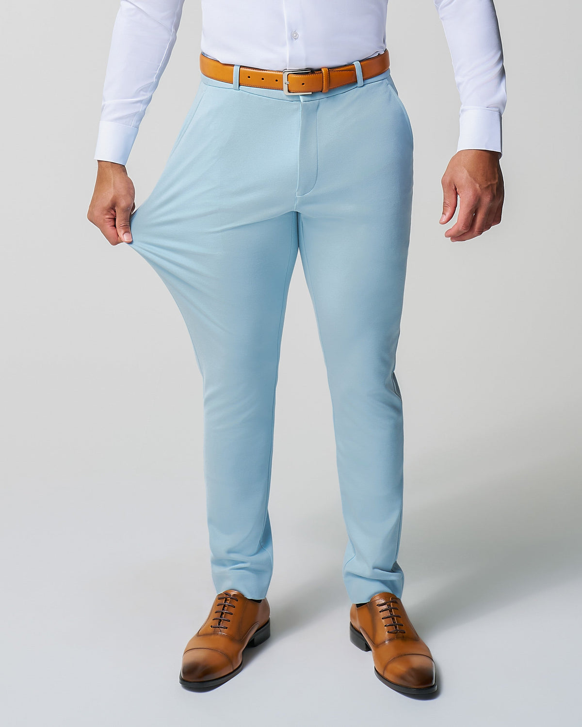 Athletic Fit Stretch Suit - Solid Cool Blue | State & Liberty Suits