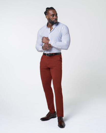 Athletic Fit Stretch Suit - Solid Brick | State & Liberty Suits