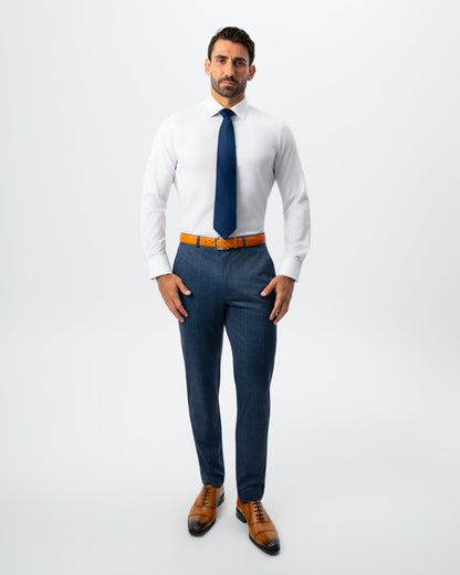 Athletic Fit Stretch Suit - Electric Blue and Black Plaid | State & Liberty Suits
