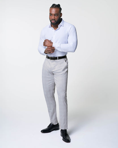 Athletic Fit Stretch Suit - Light Grey Plaid | State & Liberty Suits