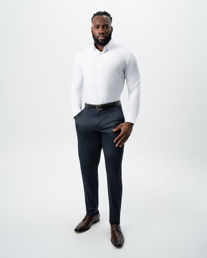Athletic Fit Stretch Suit - Maroon, Navy, and Black Mini Check | State & Liberty Suits