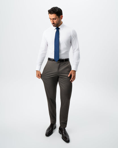 Athletic Fit Stretch Suit - Brown Houndstooth | State & Liberty Suits