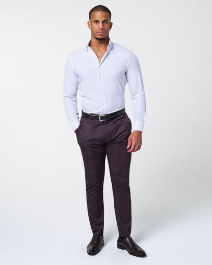 Athletic Fit Stretch Suit - Burgundy Big Plaid | State & Liberty Suits