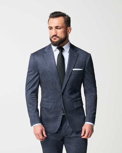 Athletic Fit Stretch Suit - Independence Blue Big Plaid | State & Liberty Suits