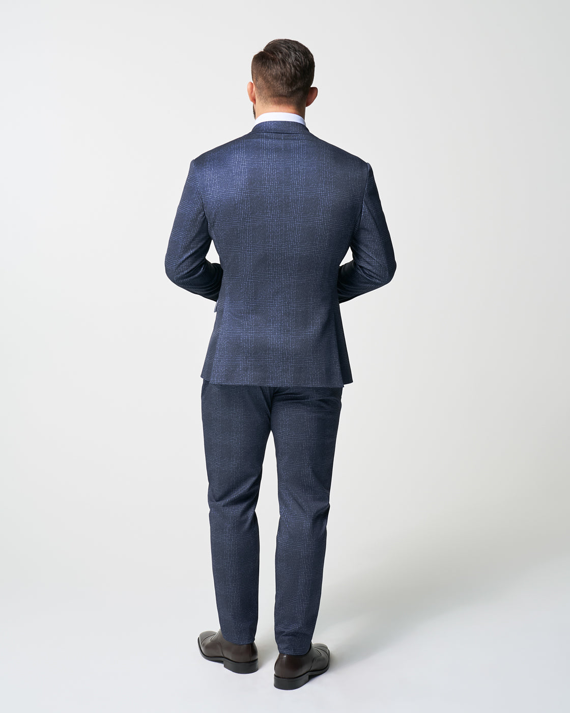 Athletic Fit Stretch Suit - Independence Blue Big Plaid | State & Liberty Suits