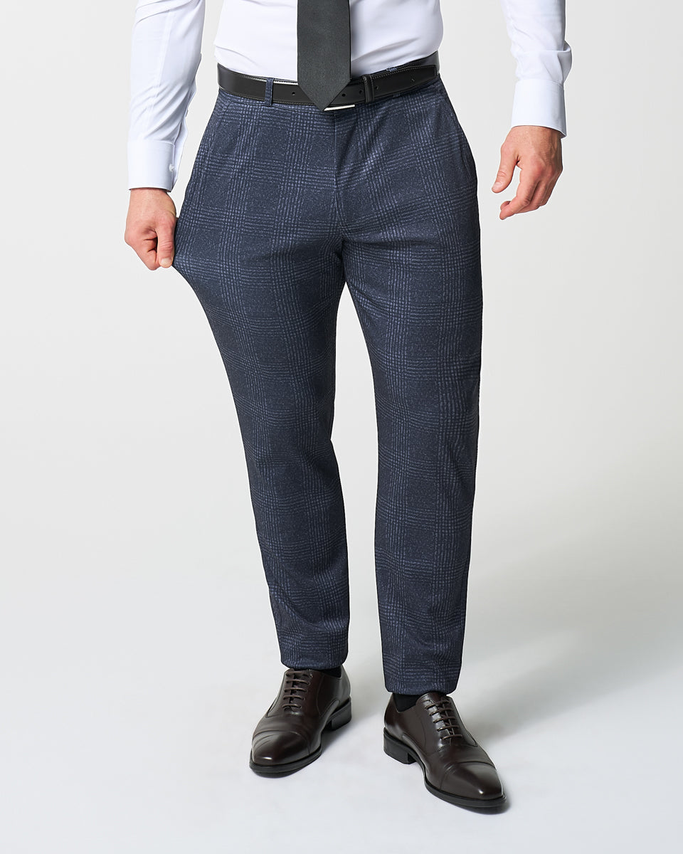 Athletic Fit Stretch Suit - Independence Blue Big Plaid | State & Liberty Suits