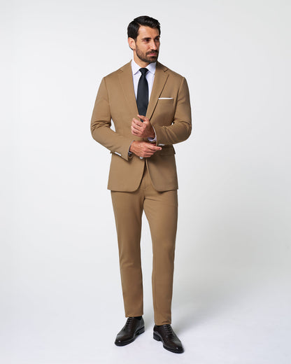 Athletic Fit Stretch Blazer - Solid Dark Tan | State & Liberty Suits|Blazers