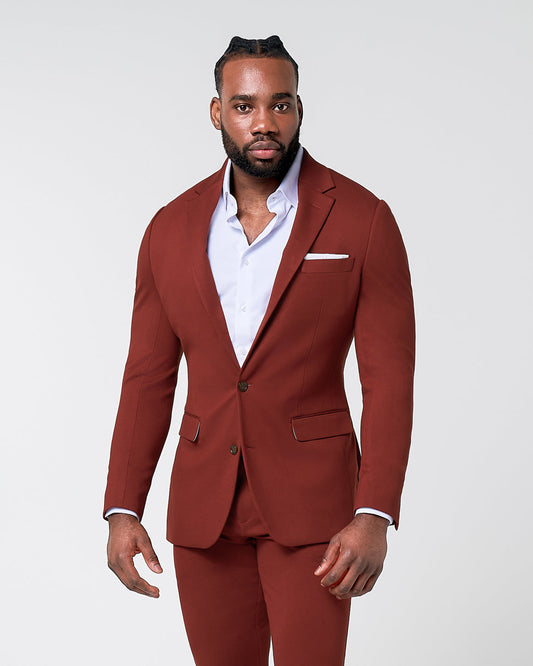 Athletic Fit Stretch Blazer - Solid Brick | State & Liberty Suits|Blazers