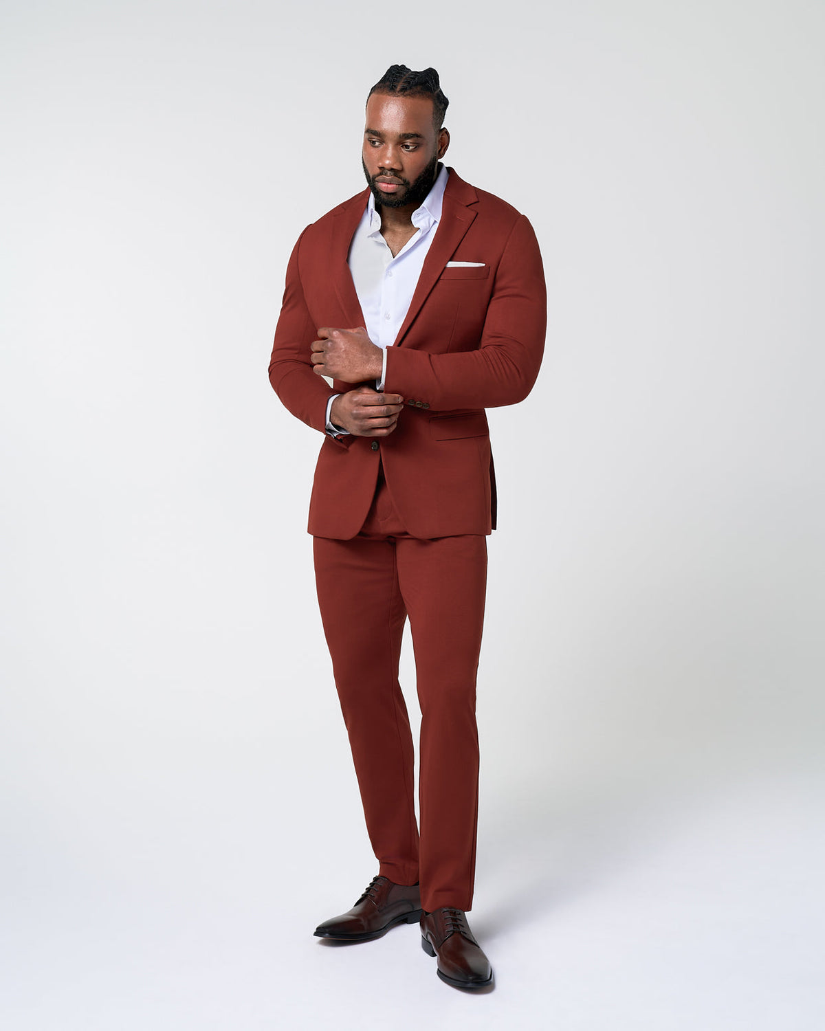 Athletic Fit Stretch Blazer - Solid Brick | State & Liberty Suits|Blazers
