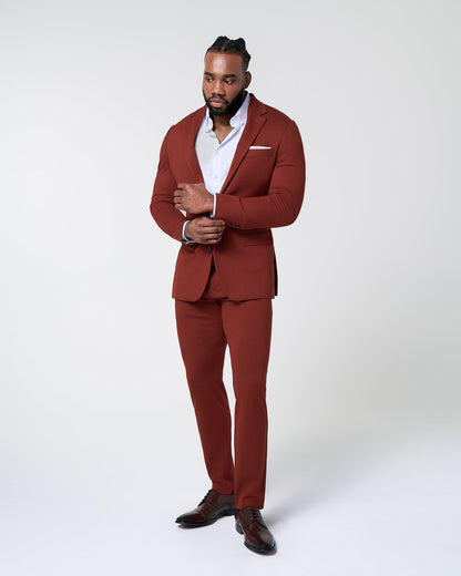 Athletic Fit Stretch Blazer - Solid Brick | State & Liberty Suits|Blazers