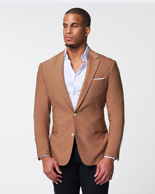 Athletic Fit Stretch Blazer - Heathered Copper | State & Liberty Suits|Blazers