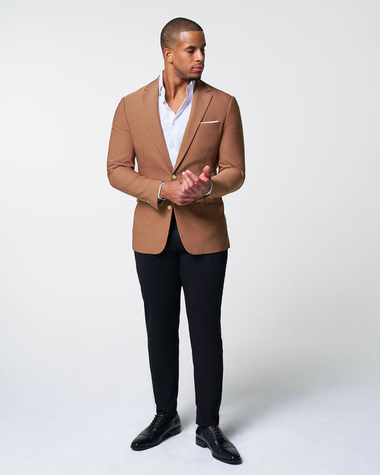 Athletic Fit Stretch Blazer - Heathered Copper | State & Liberty Suits|Blazers