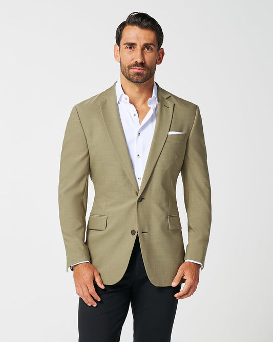 Athletic Fit Stretch Blazer - Heathered Olive | State & Liberty Suits|Blazers