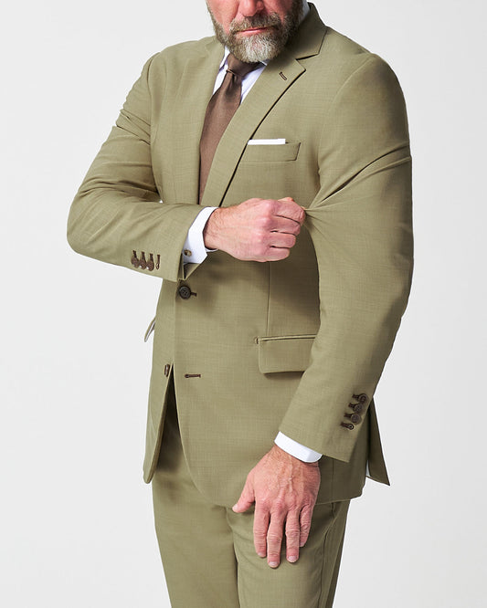 Athletic Fit Stretch Blazer - Heathered Olive | State & Liberty Suits|Blazers