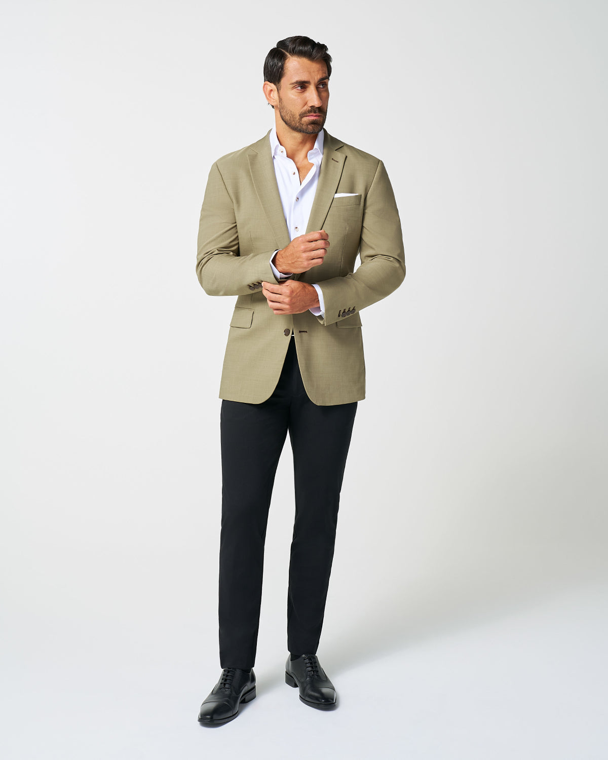 Athletic Fit Stretch Blazer - Heathered Olive | State & Liberty Suits|Blazers