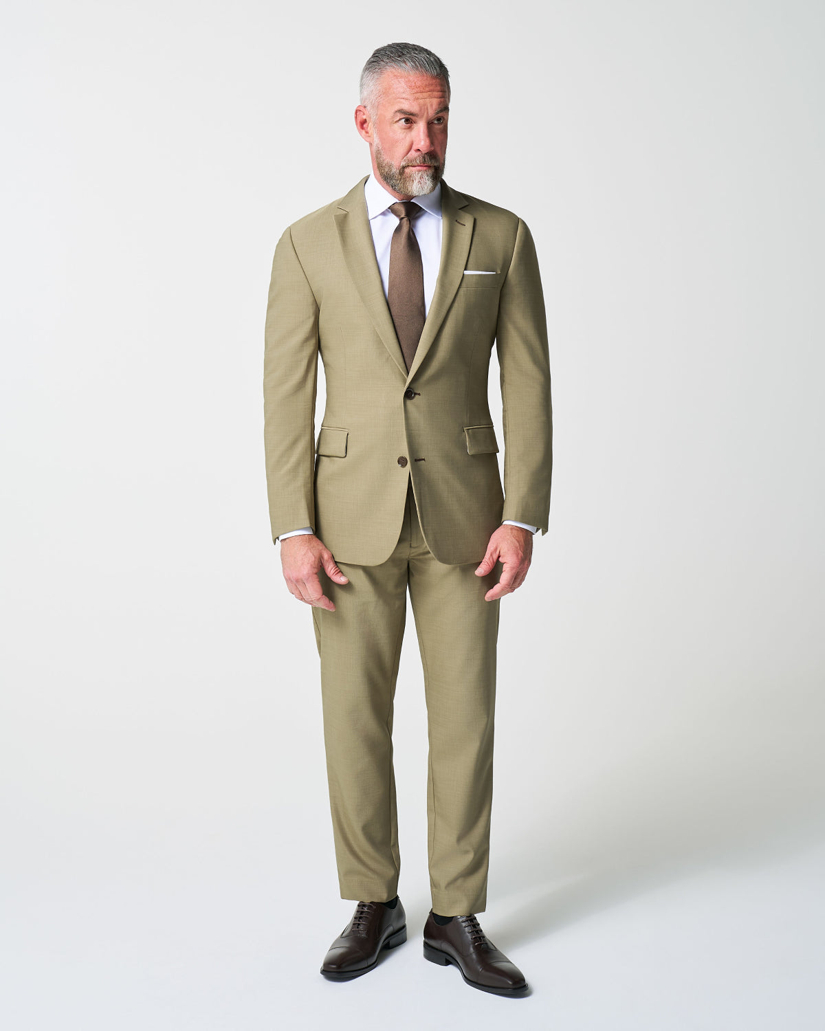 Athletic Fit Stretch Blazer - Heathered Olive | State & Liberty Suits|Blazers