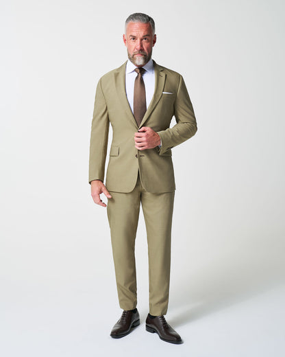 Athletic Fit Stretch Blazer - Heathered Olive | State & Liberty Suits|Blazers
