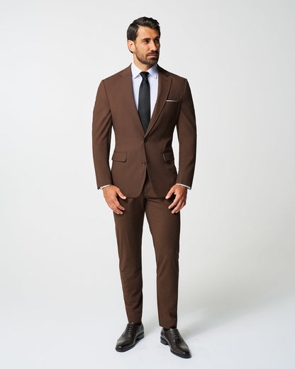 Athletic Fit Stretch Blazer - Lightweight Heathered Chocolate | State & Liberty Suits|Blazers