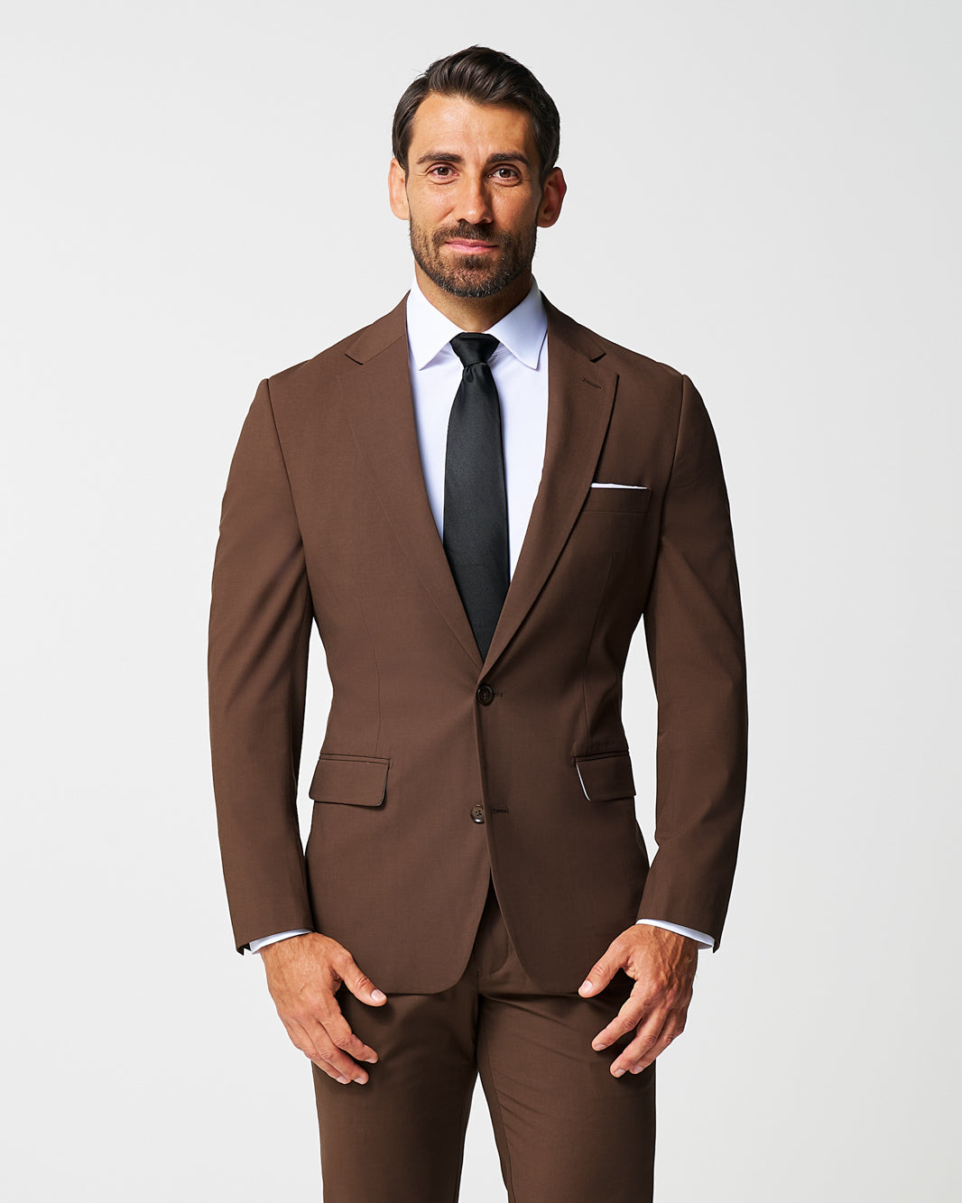Athletic Fit Stretch Blazer - Lightweight Heathered Chocolate | State & Liberty Suits|Blazers