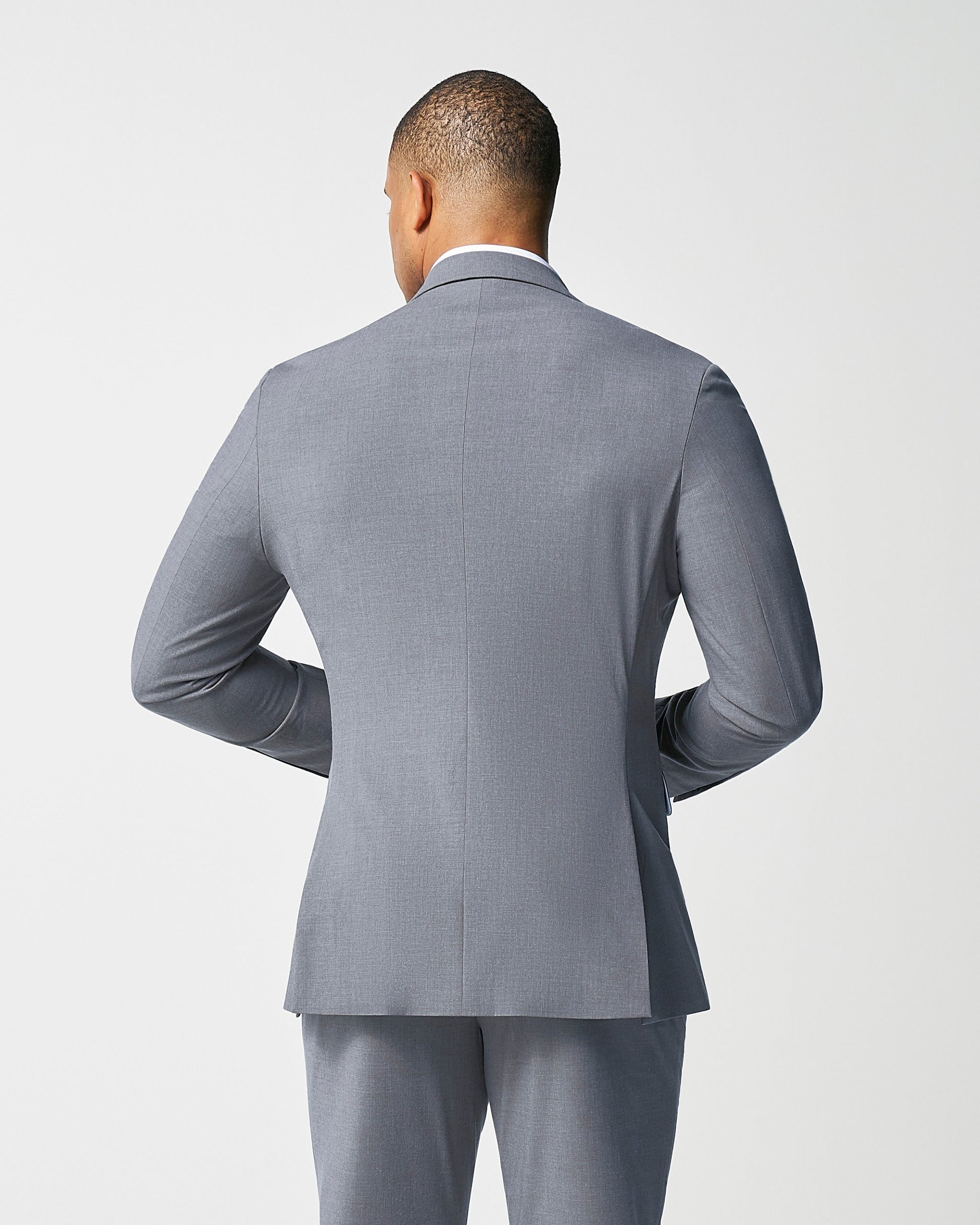 Athletic Fit Stretch Blazer - Lightweight Heathered Smoked Grey | State & Liberty Suits|Blazers