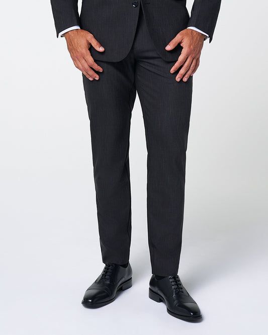 Athletic Fit Stretch Suit Pants - Heathered Charcoal | State & Liberty Suits|Bottoms