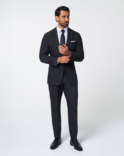 Athletic Fit Stretch Suit Pants - Heathered Charcoal | State & Liberty Suits|Bottoms