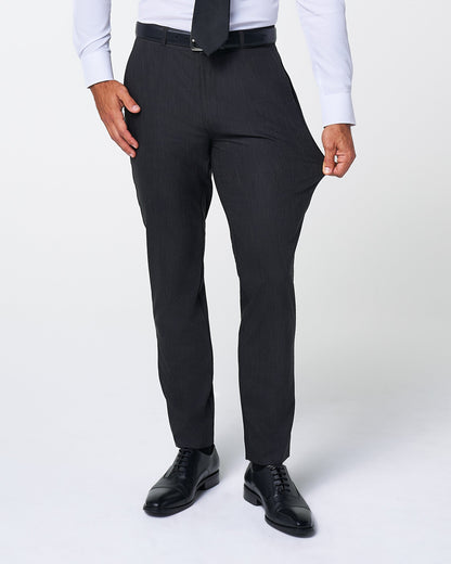 Athletic Fit Stretch Suit Pants - Heathered Charcoal | State & Liberty Suits|Bottoms