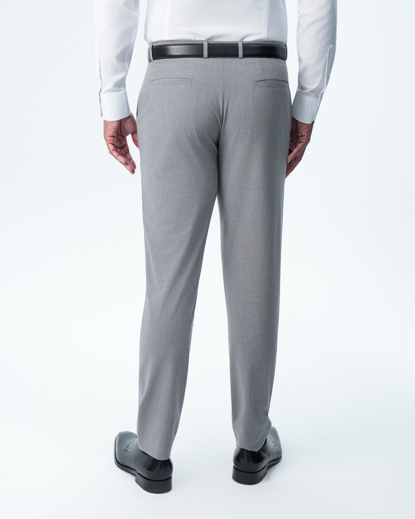 Athletic Fit Stretch Suit Pants - Lightweight Heathered Smoked Grey | State & Liberty Suits|Bottoms