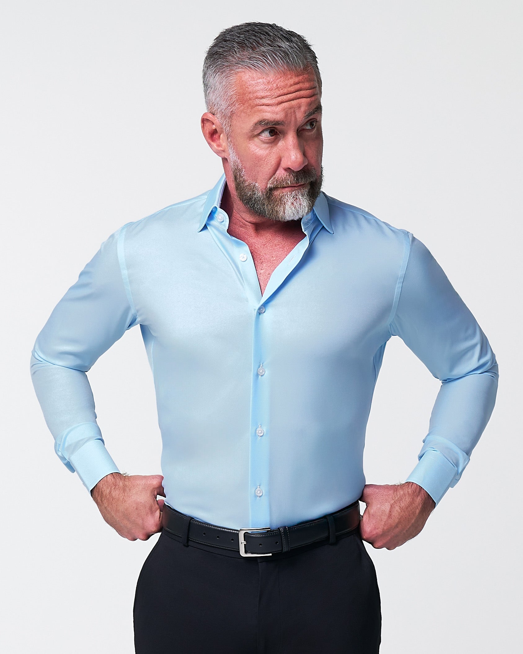 "The Peter" Light Blue Weave | State & Liberty Dress Shirts