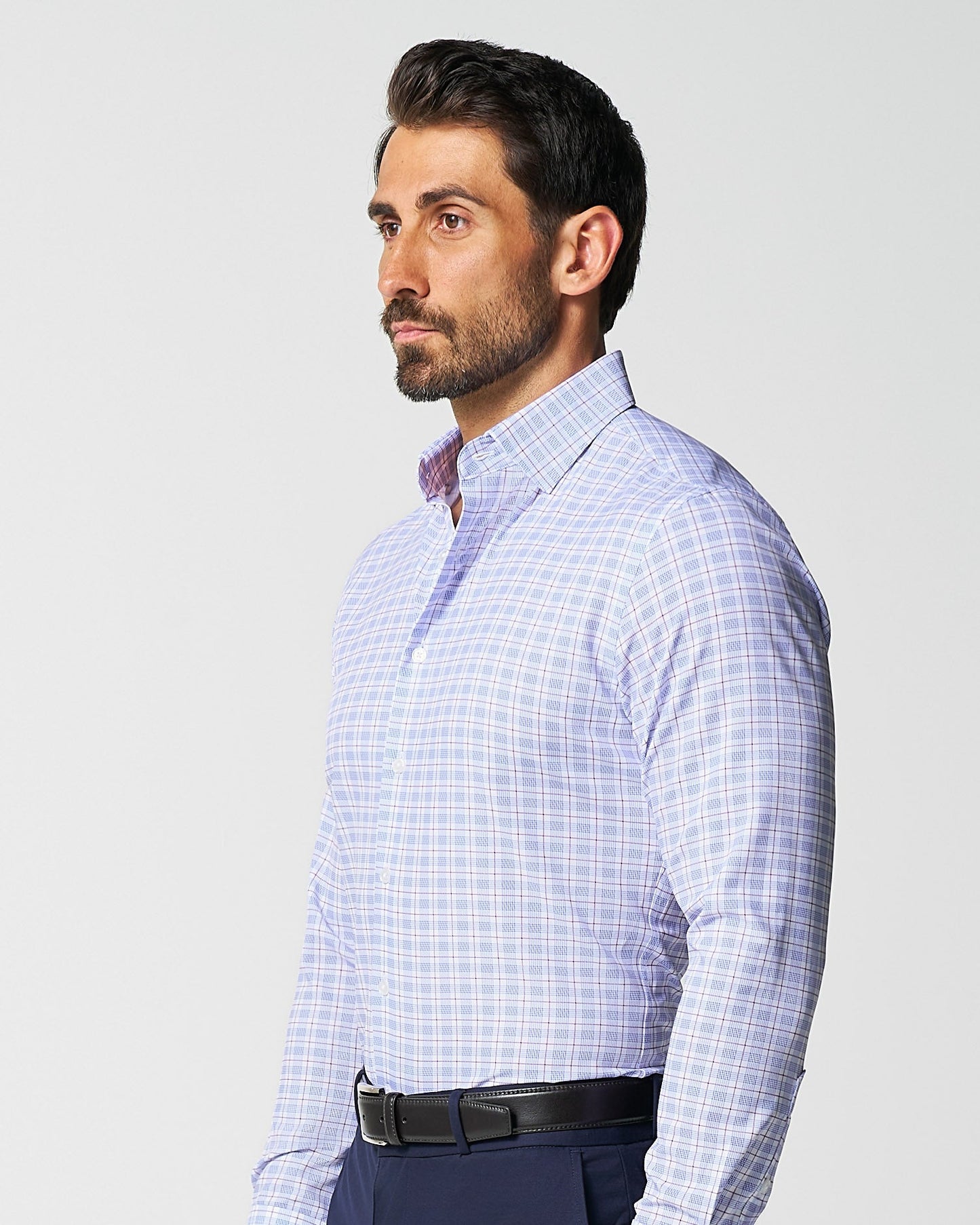 "The Baron" Purple and Blue Plaid | State & Liberty Dress Shirts