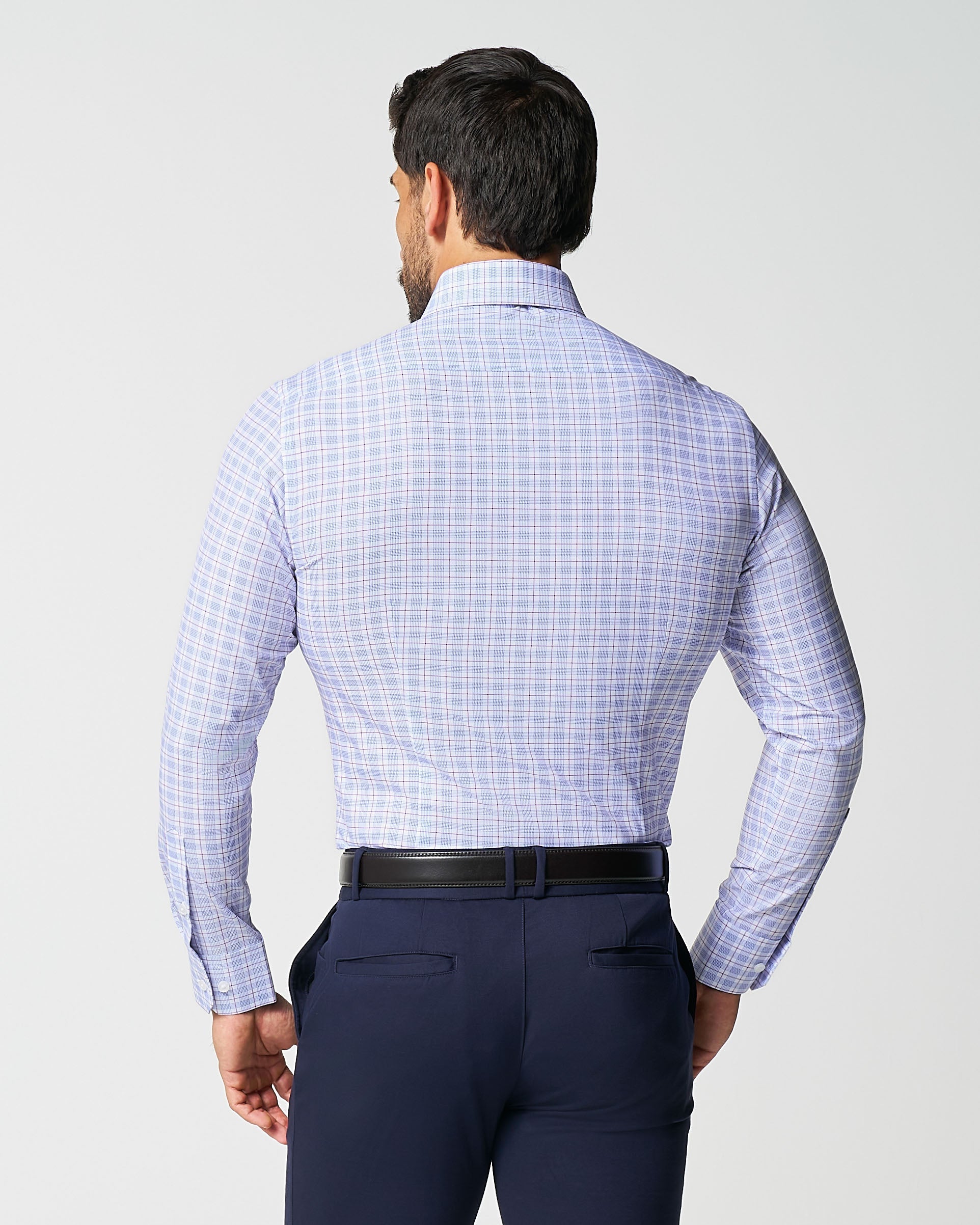 "The Baron" Purple and Blue Plaid | State & Liberty Dress Shirts