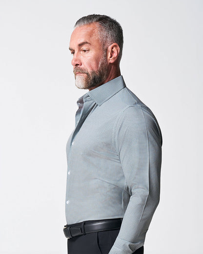 "The La Porta" Green, White, & Black Mini Double Check | State & Liberty Dress Shirts