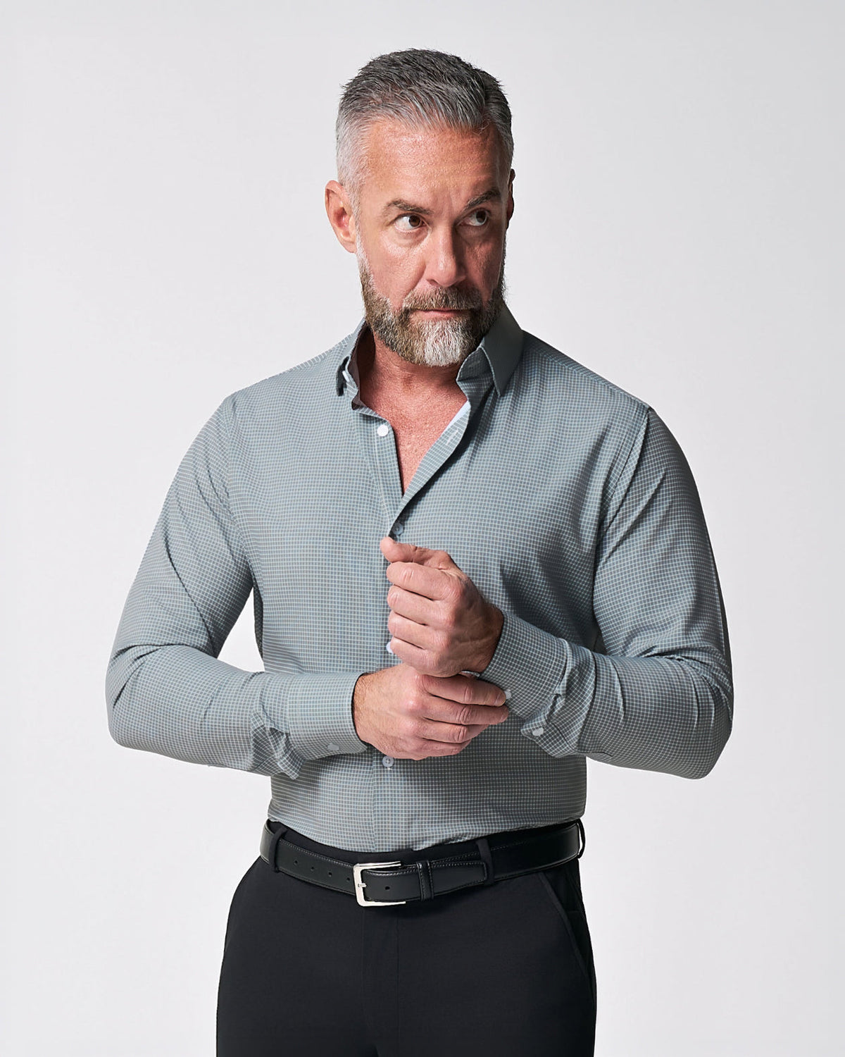 "The La Porta" Green, White, & Black Mini Double Check | State & Liberty Dress Shirts