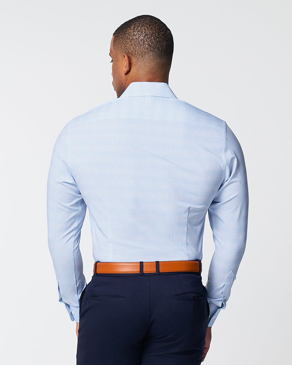 "The Flynn" Light Blue & White Plaid | State & Liberty Dress Shirts