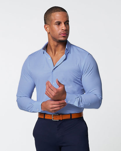 "The Morrison" Blue & White Mini Pattern | State & Liberty Dress Shirts