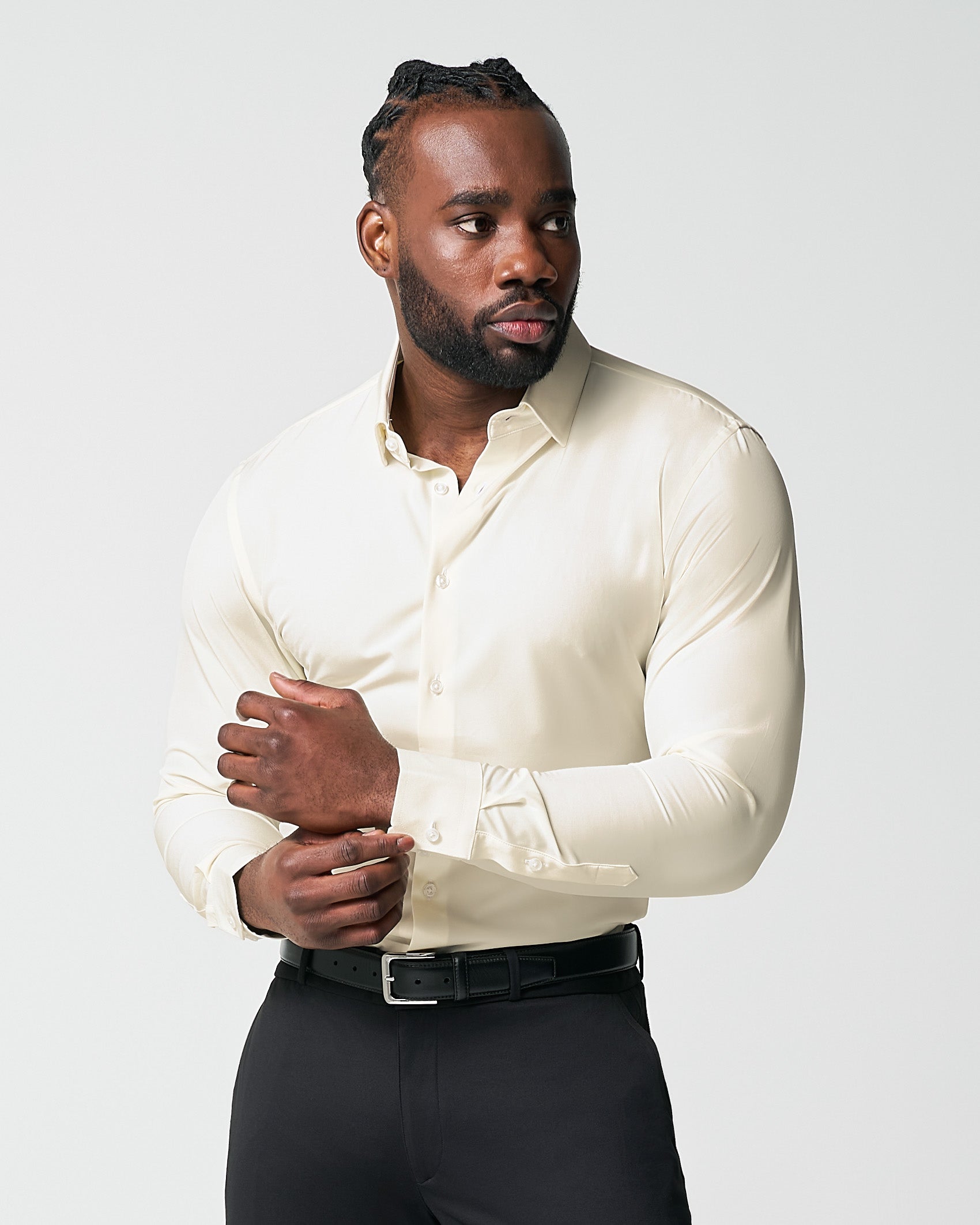 "The Cameron" Solid Ivory | State & Liberty Dress Shirts
