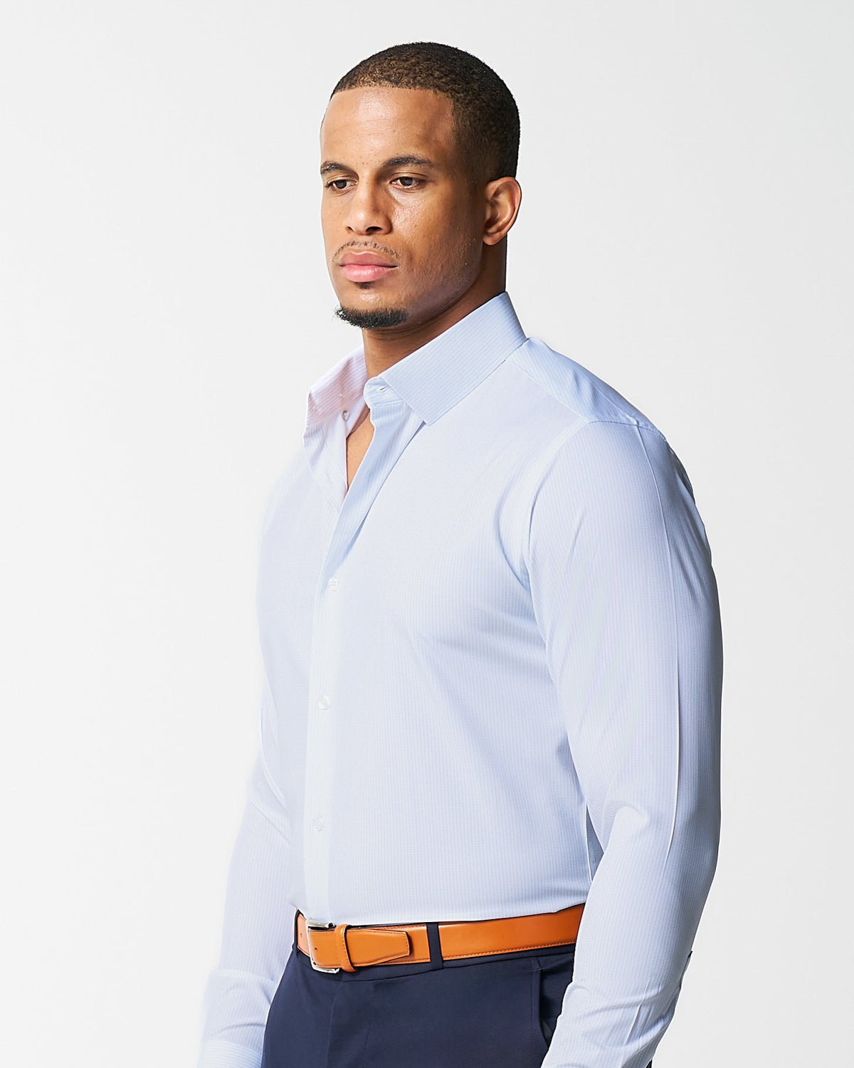 "The Watertown" White & Light Blue Mini Windowpane | State & Liberty Dress Shirts