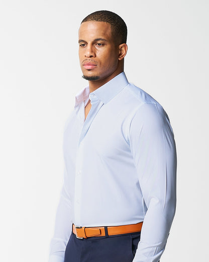 "The Watertown" White & Light Blue Mini Windowpane | State & Liberty Dress Shirts