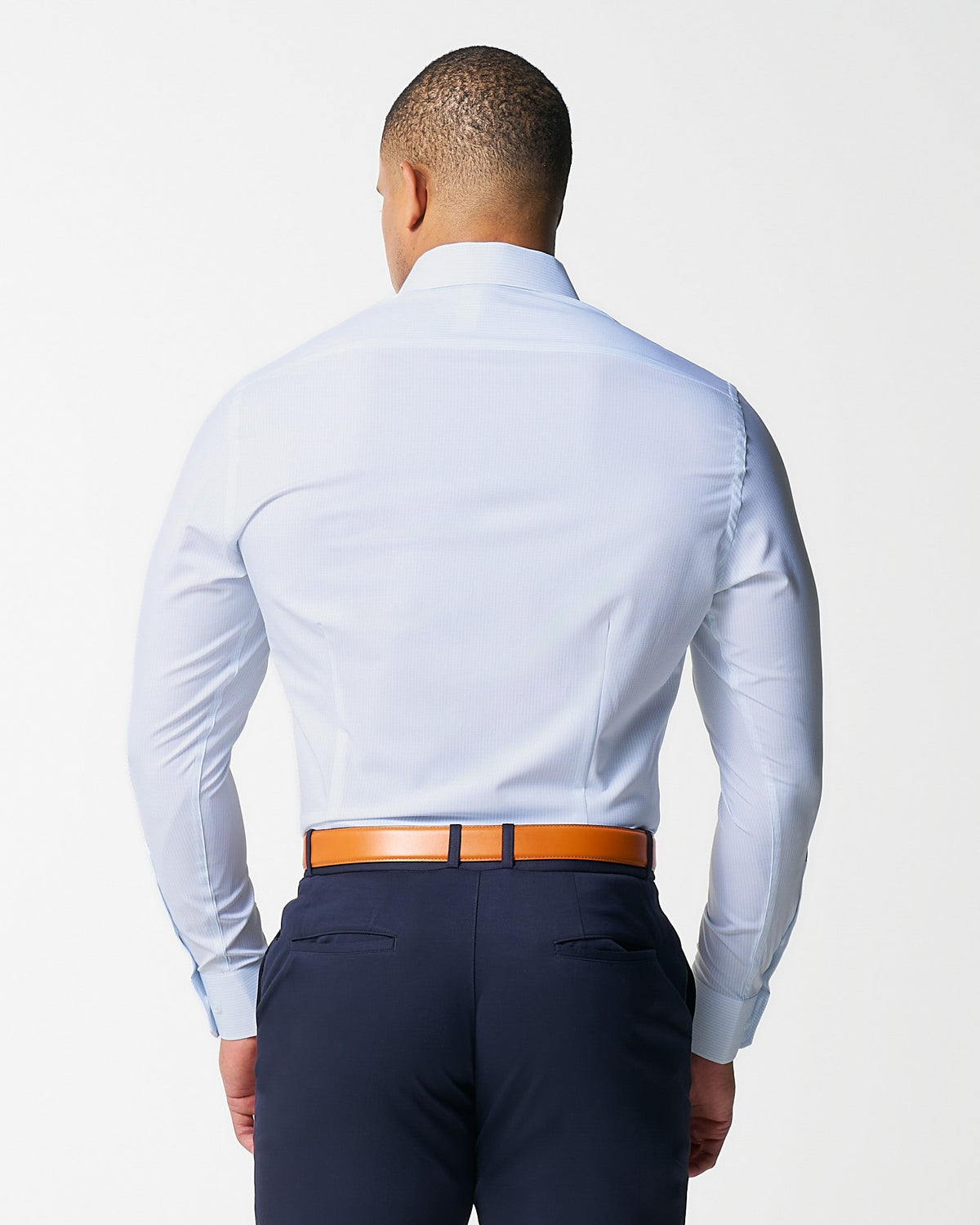 "The Watertown" White & Light Blue Mini Windowpane | State & Liberty Dress Shirts