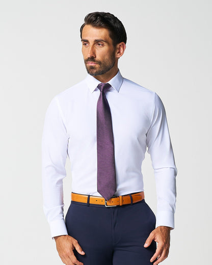 "The Everest" Winter-Weight Solid White | State & Liberty Dress Shirts
