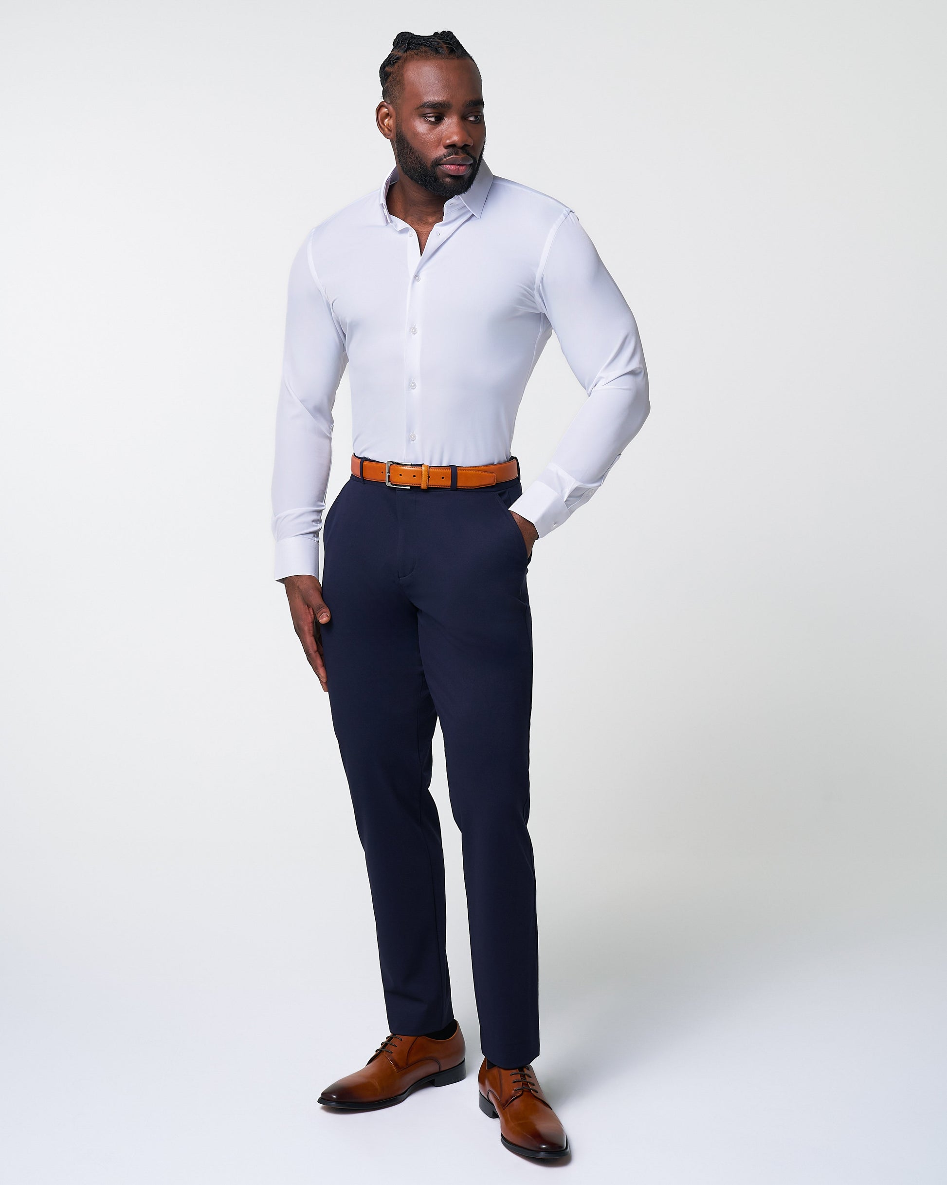 "The Everest" Winter-Weight Solid White | State & Liberty Dress Shirts