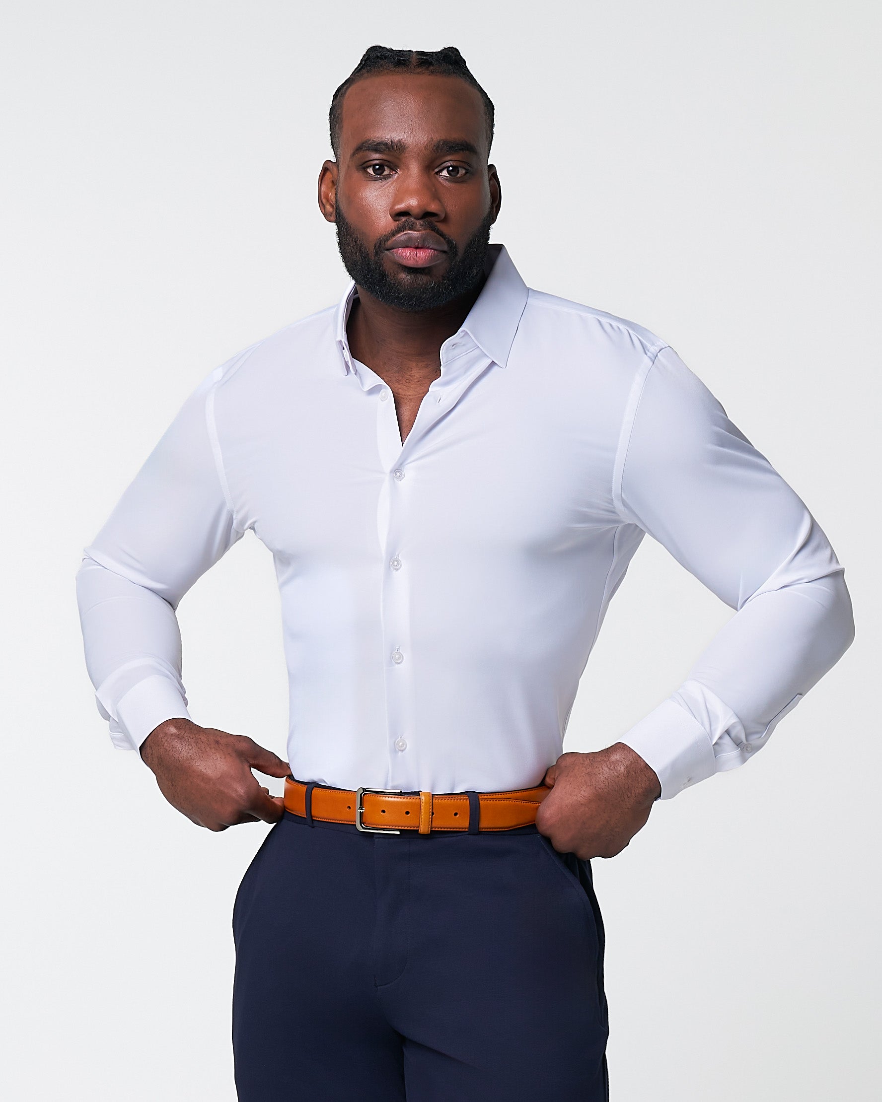 "The Everest" Winter-Weight Solid White | State & Liberty Dress Shirts