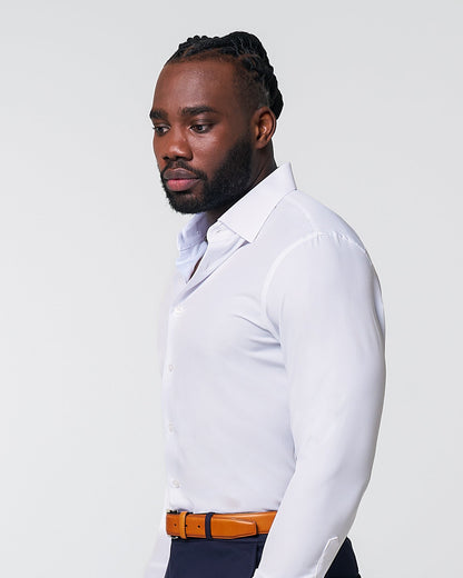 "The Everest" Winter-Weight Solid White | State & Liberty Dress Shirts