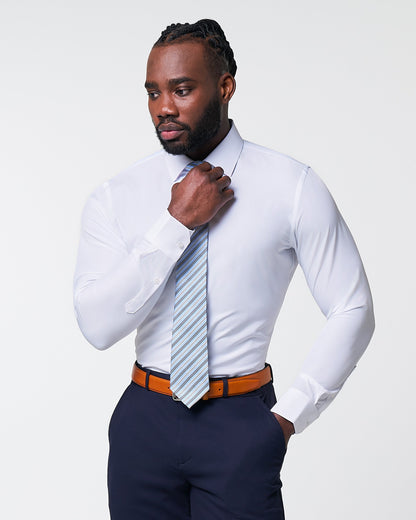 "The Everest" Winter-Weight Solid White | State & Liberty Dress Shirts